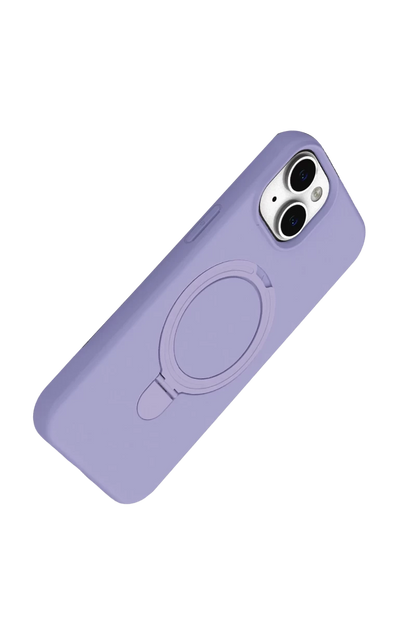 iPhone 15 Regal Magsafe Standlı Kapak - Lila