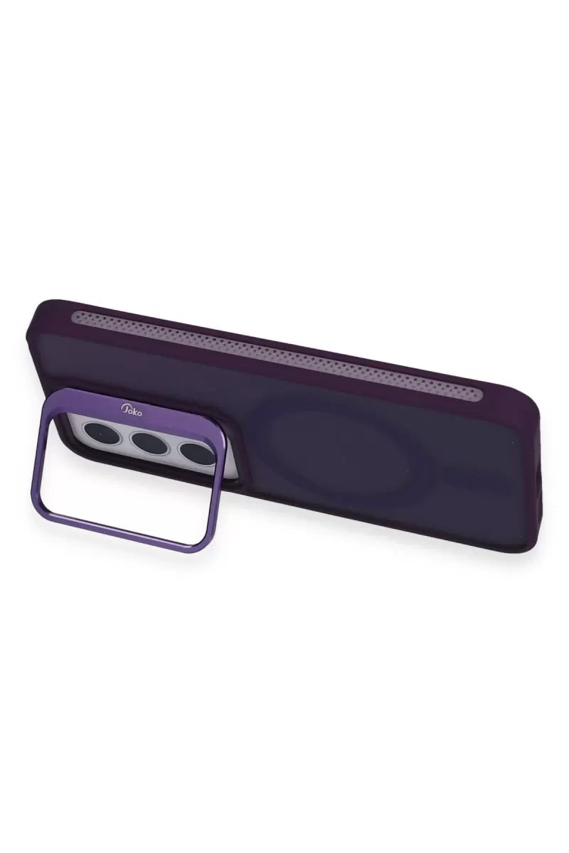 Galaxy S24 Flet Lens Magsafe Kapak - Derin Mor