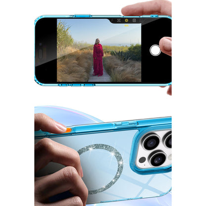 iPhone 14 Pro Max Live Diamond Magsafe Kapak - Yeşil