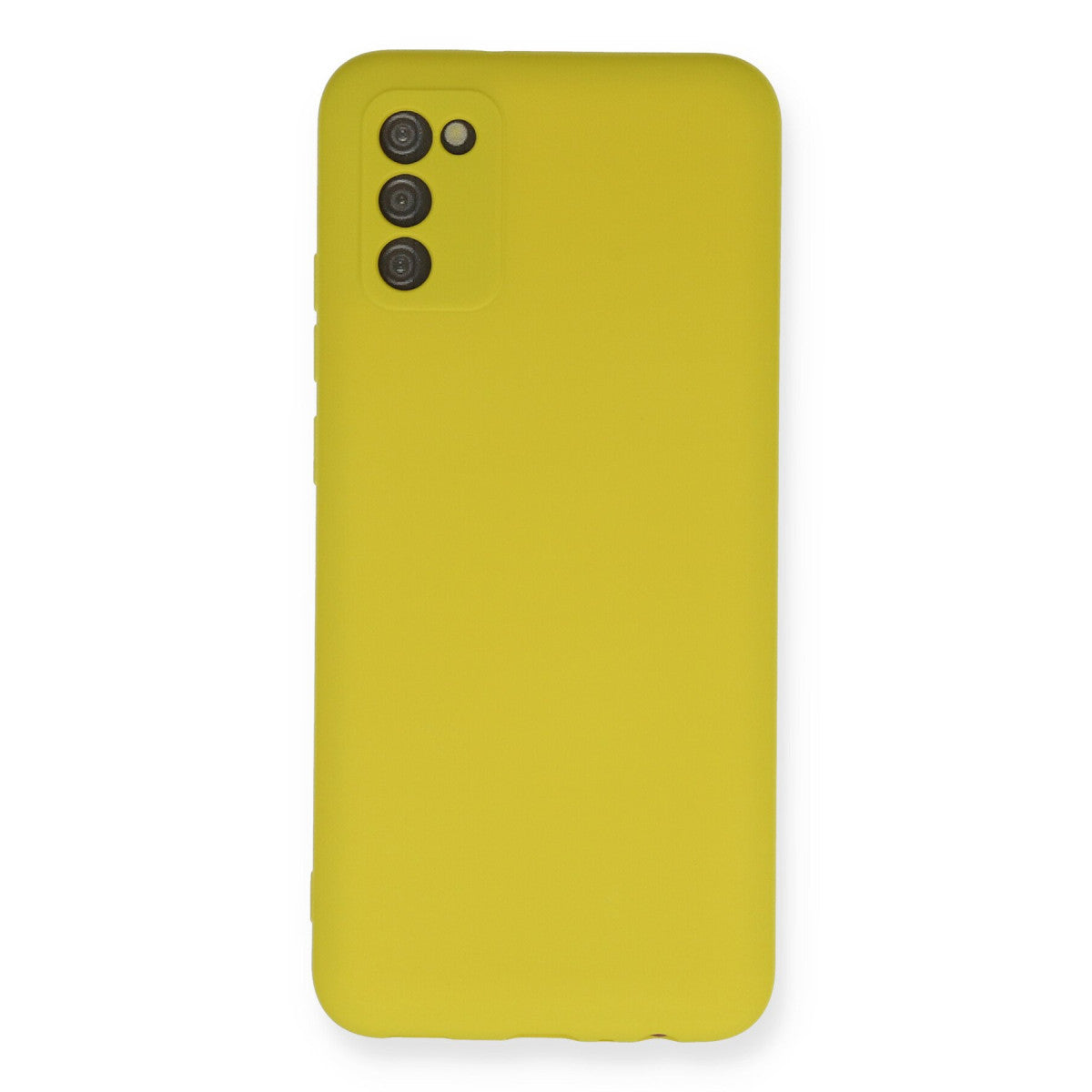 Galaxy A03S Kılıf Nano içi Kadife Silikon - Sarı