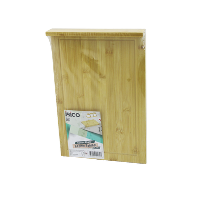 Bambu Kesme Tahtası 25x35 cm (Kanallı, Kenar Destekli)
