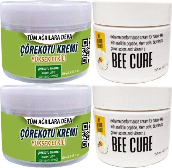 Süper Çörek Otu Bakım Kremi 2X150 Ml+Bee Cure Krem 2X150 ml