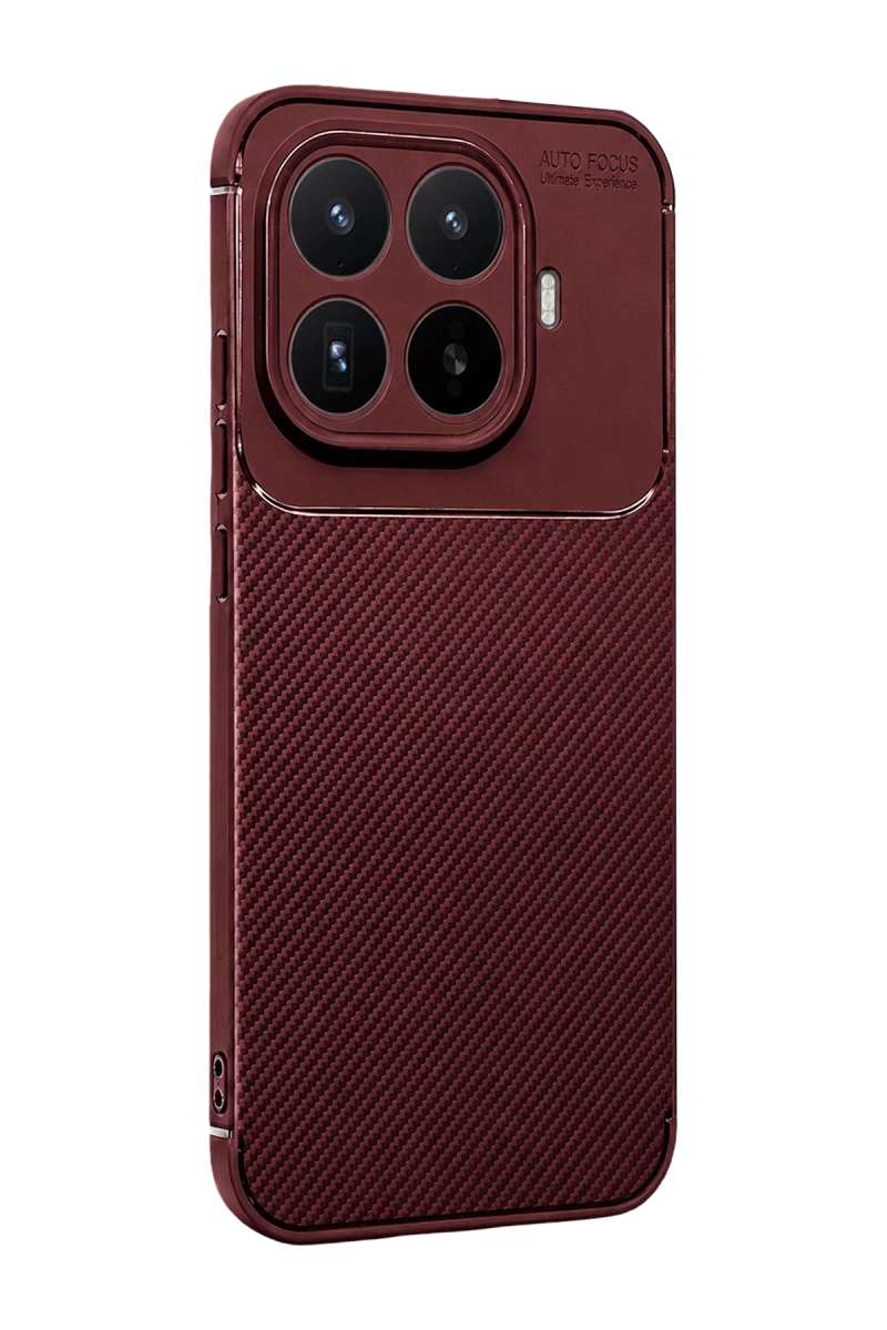 Mi 17T Pro Auto Focus Karbon Kapak - Bordo