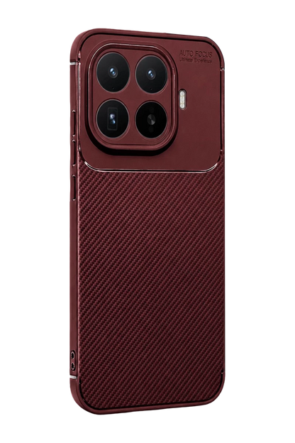 Mi 17T Pro Auto Focus Karbon Kapak - Bordo