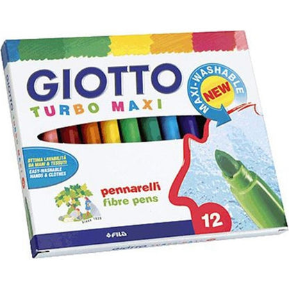 12'li Keçeli Kalem Seti, Turbo Maxi, Renkli