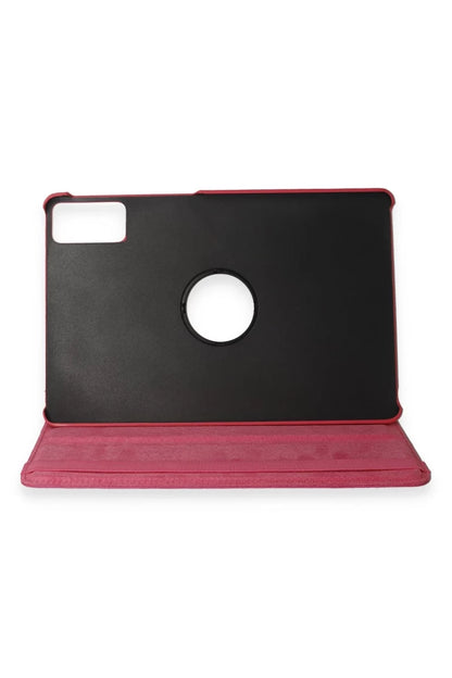 Redmi Pad SE Kılıf 360 Tablet Deri Kılıf - Pembe