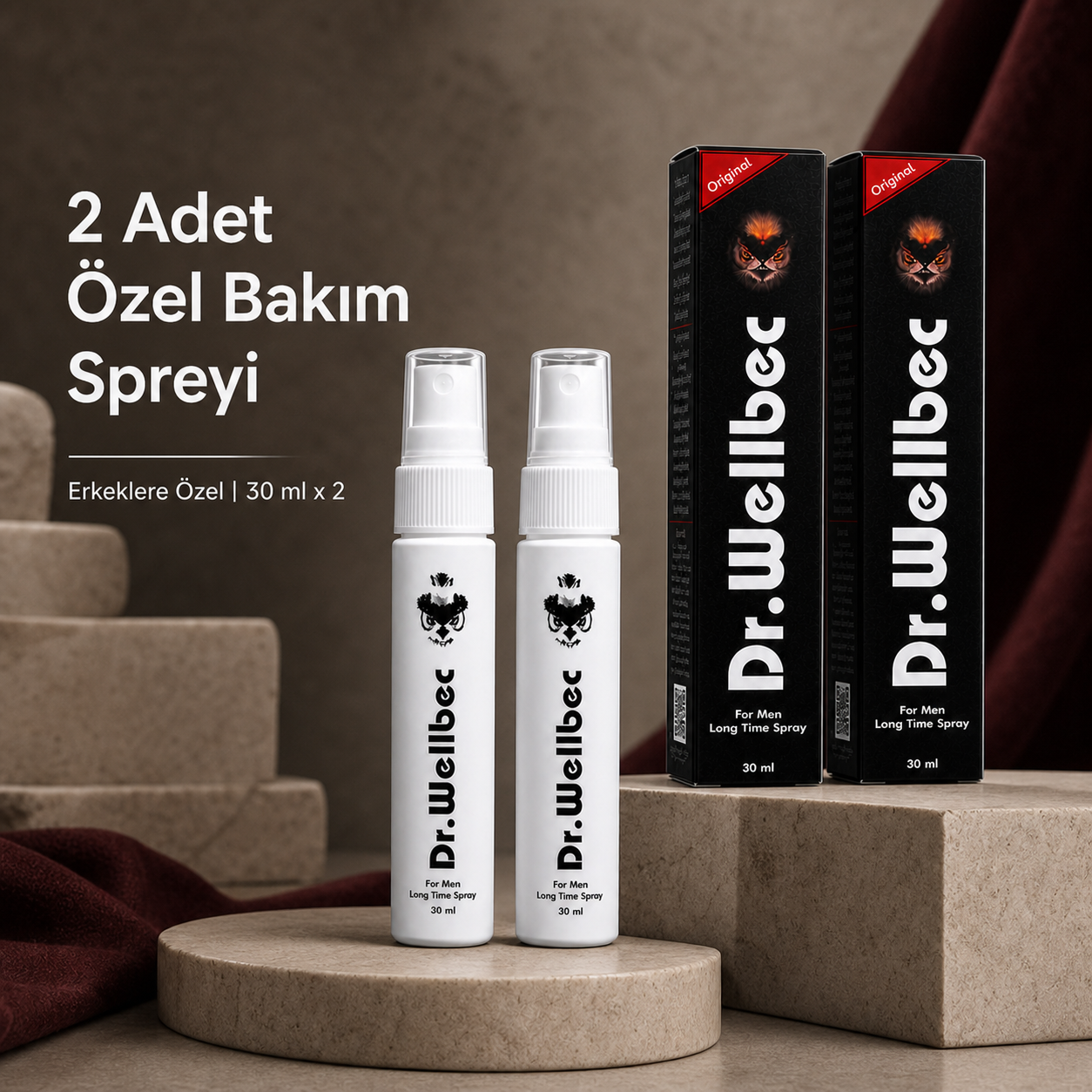 Dr. Wellbec Özel Anlar İçin Erkek Bakım Spreyi 30 ml 2 Adet