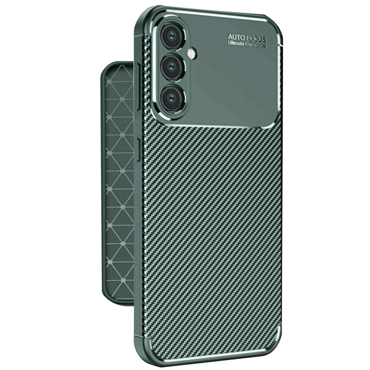 Galaxy A56 Kılıf Auto Focus Karbon Kapak - Koyu Yeşil