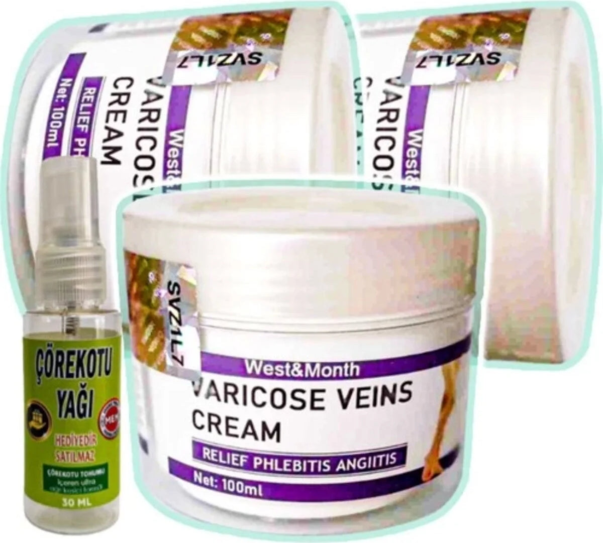 Süper West & Month Varcse Vnis Bakım Kremi 100 ml x 3 Adet + Çörek Otu Yağı 30 ml