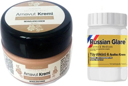 Süper 50 ml Arnavut Kremi 1 Ad + Russıan Glare Tüy Dökücü Azaltıcı Merhem 50ML 1 Ad