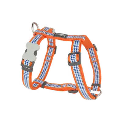 Fang It Desenli Turuncu Köpek Göğüs Tasması Medium 20 Mm