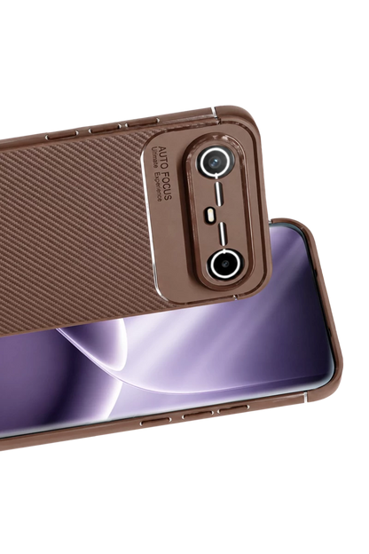Spark Slim 5G Auto Focus Karbon Kapak - Kahverengi