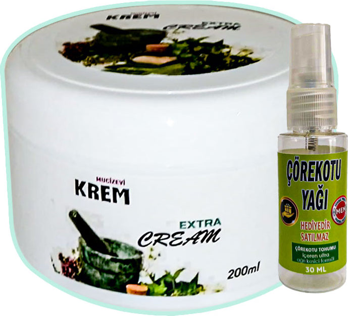Mucizevi Krem 125 ml + Çörek Otu Yağı Teskin Yağı 30 ml