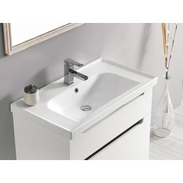 100x45 cm Etajerli Turkuaz Seramik Lavabo
