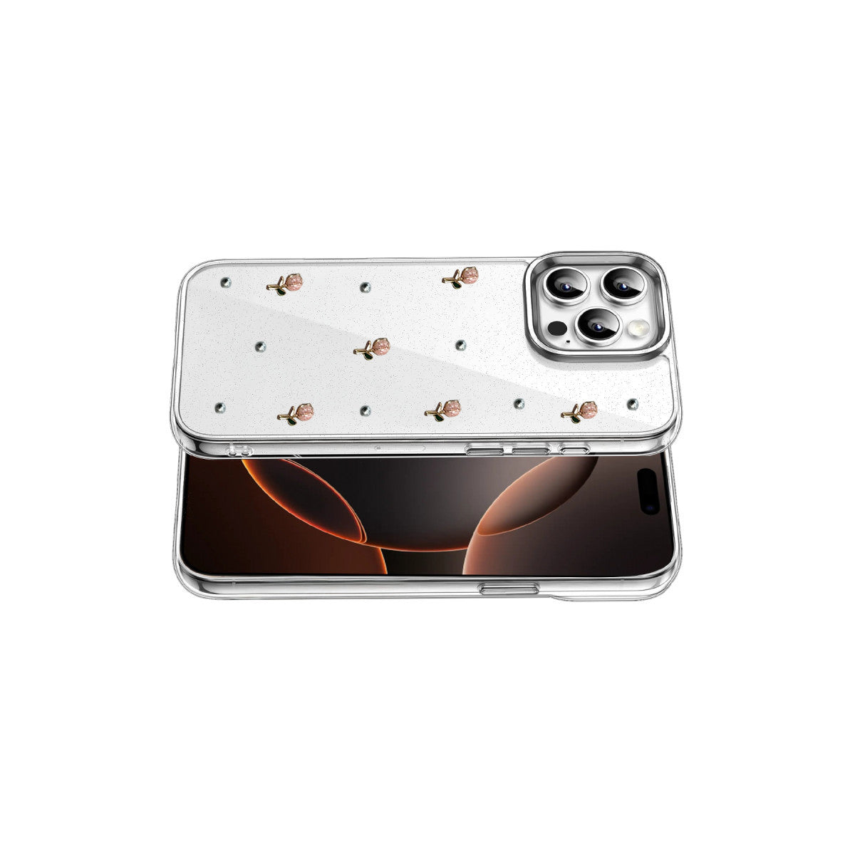 iPhone 15 Pro Fiyonk Desenli Kapak - Desen 6