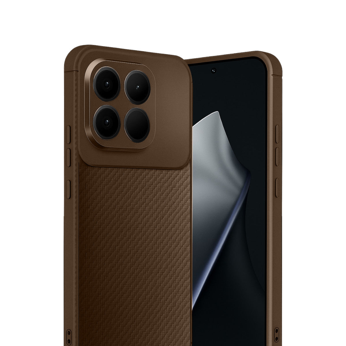 Mi 15T Auto Focus Karbon Kapak - Kahverengi