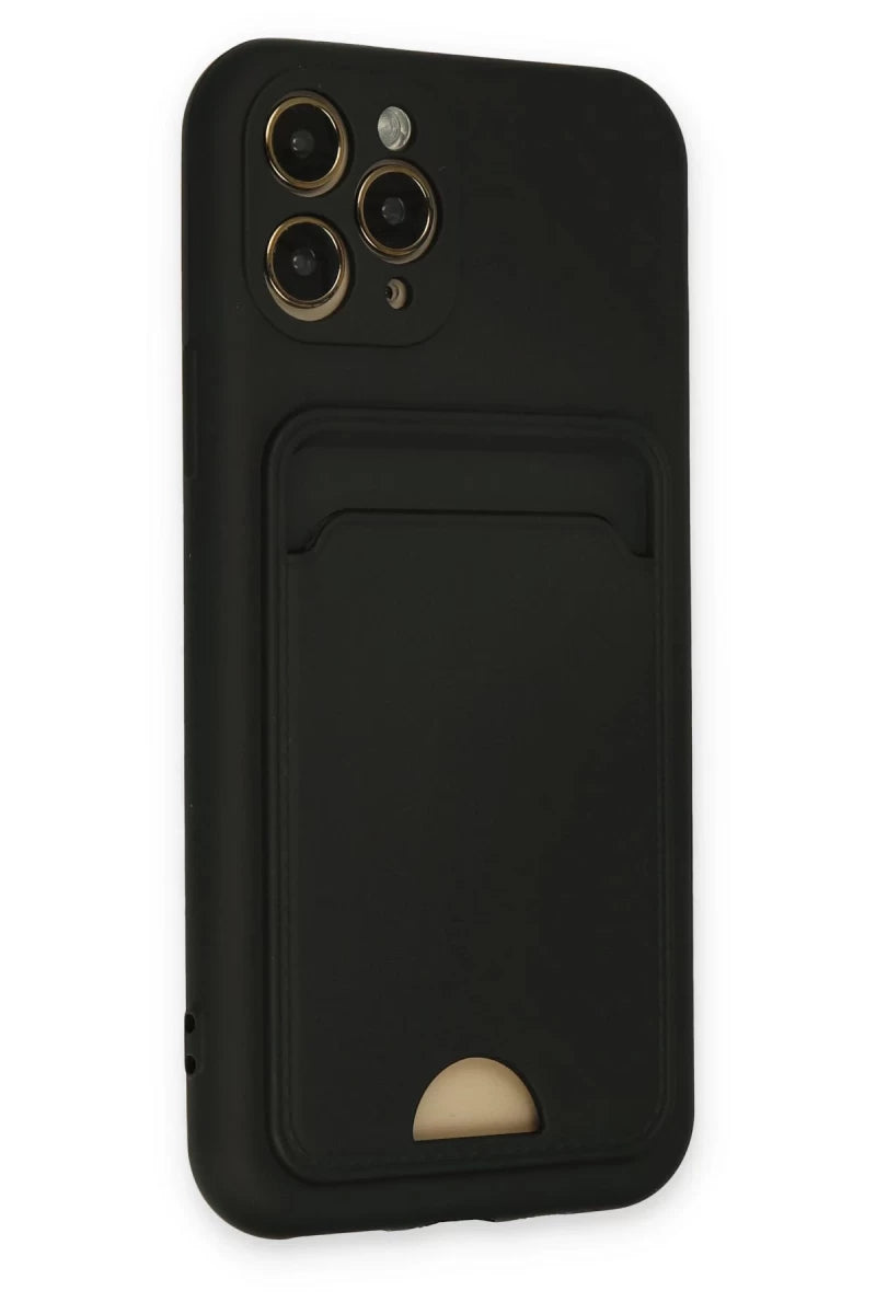 iPhone 11 Pro Kılıf Kelvin Kartvizitli Silikon - Siyah