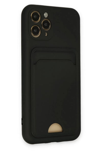 iPhone 11 Pro Kılıf Kelvin Kartvizitli Silikon - Siyah