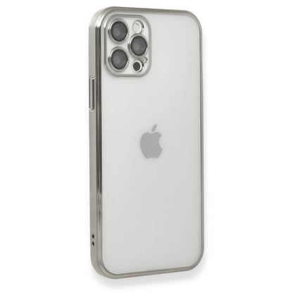 iPhone 12 Pro Kılıf Razer Lensli Silikon - Gümüş