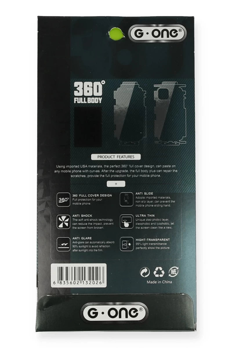 iPhone 15 360 Full Body Arka Koruyucu