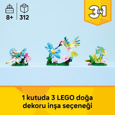 Renkli Sinek Kuşu 8+ Yaş için Vahşi Hayvanlar Yapım Seti