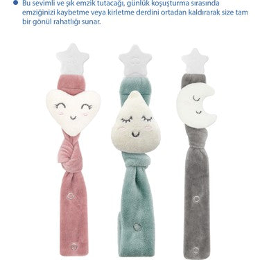 Gri Renkli Emzik Askısı, Hijyenik Kullanım için Tasarlandı