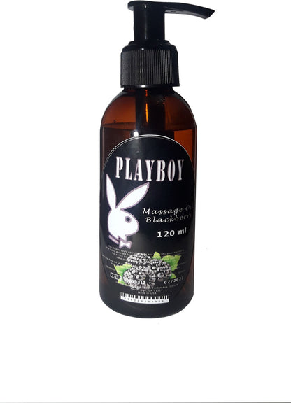 Playboy Blackberry Flavored Massage Oil Böğürtlen Aromalı Vücut Masaj Yağı 120 ml 2 Adet