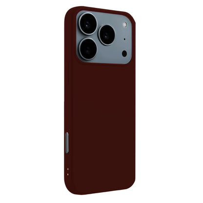 iPhone 17 Pro Nano içi Kadife Silikon - Bordo