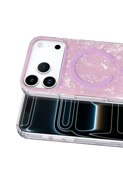 Onegif iPhone 17 Pro Mila Dalgalı Magsafe Kapak - Lila