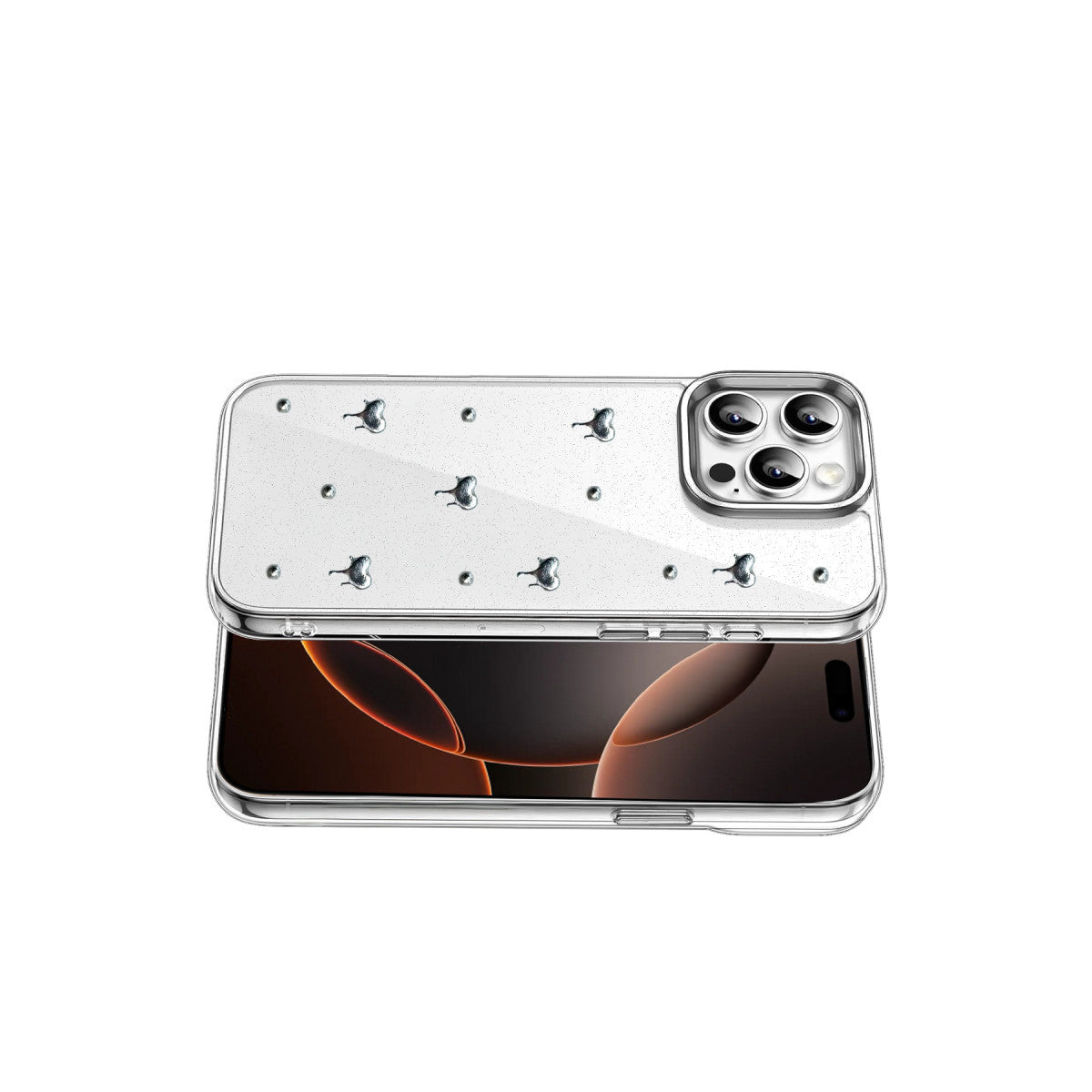 iPhone 15 Pro Max Fiyonk Desenli Kapak - Desen 1
