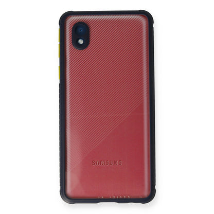 Galaxy A01 Core Kılıf Miami Şeffaf Silikon - Lacivert