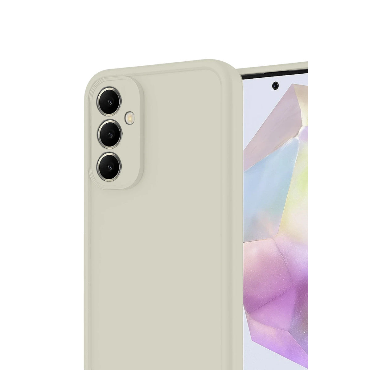 Galaxy A16 5G Kılıf Viera Silikon - Krem
