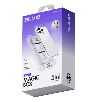 iPhone 17 Pro Bilvis 5in1 3D Magic Cam Ekran Koruyucu - Siyah