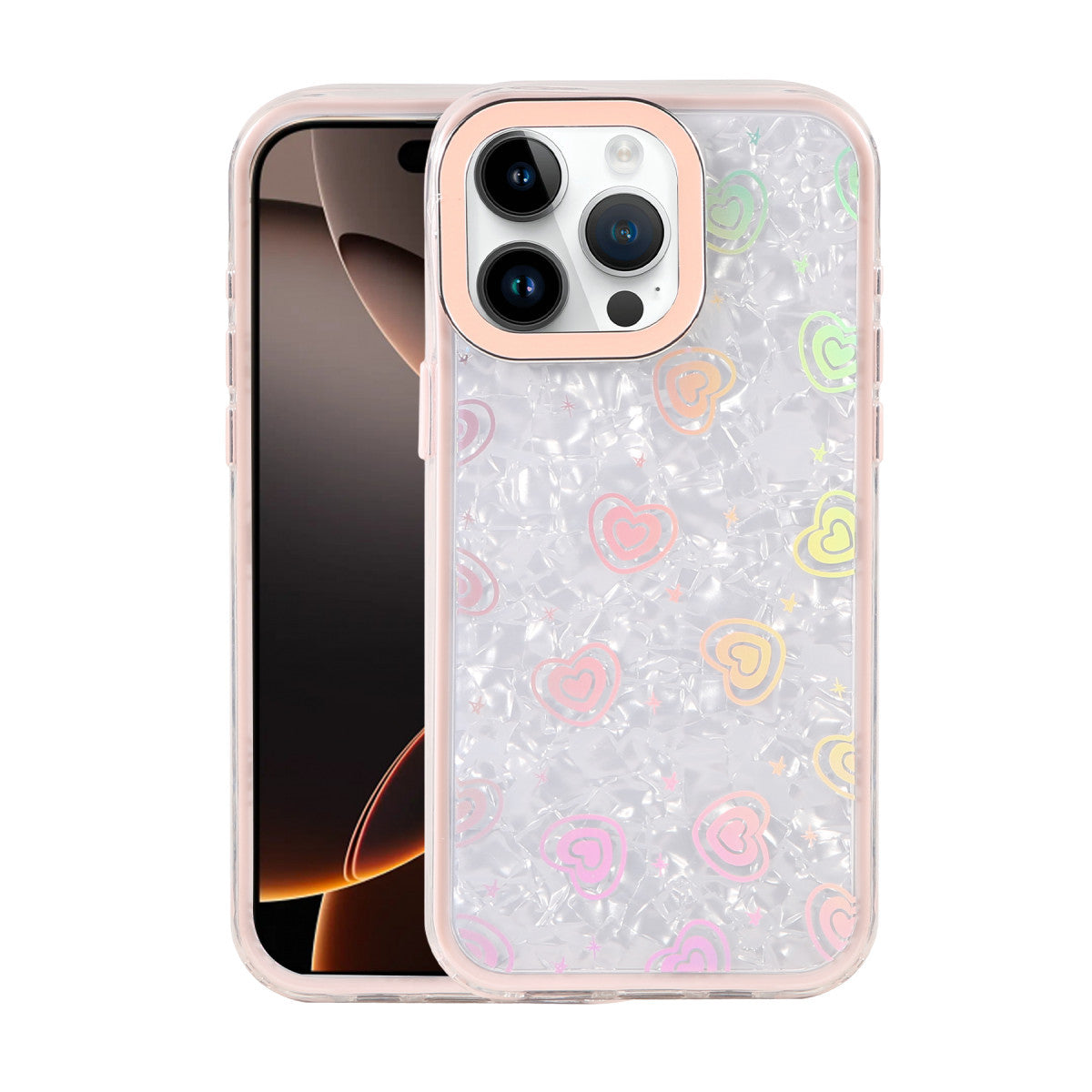 iPhone 16 Pro Lumi Desenli Kapak - Pembe