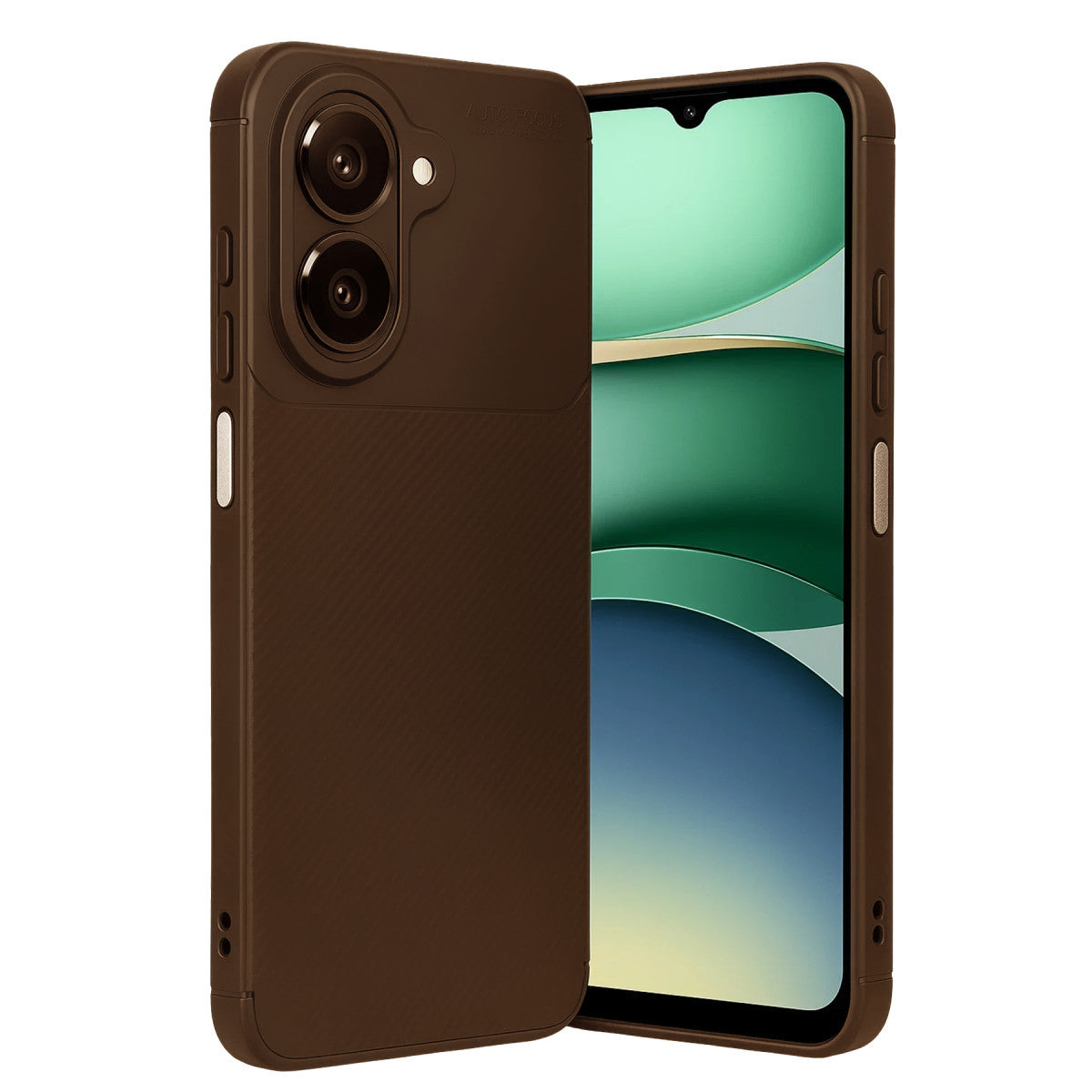 Galaxy A07 4G Auto Focus Karbon Kapak - Kahverengi