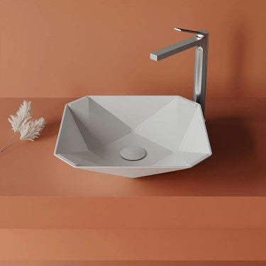 Elmas Beyaz Deliksiz 40 cm Lavabo ile Estetik