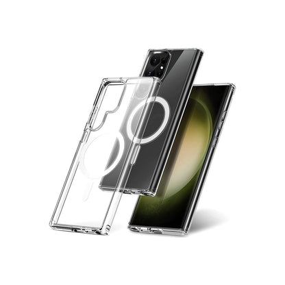 Galaxy S23 Ultra Kılıf Magneticsafe Şeffaf Silikon - Şeffaf