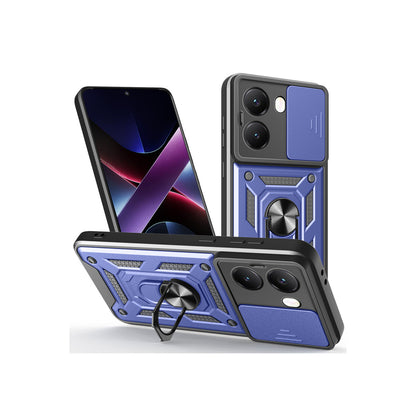 Poco X7 Pro Kılıf Pars Lens Yüzüklü Silikon - Lacivert