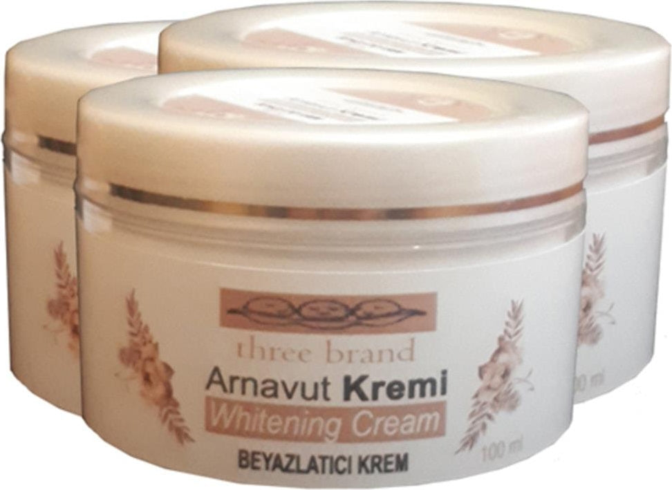 Three Brand Whitening Cream 100ML Arnavut Kremi Aklık Kremi 3 Adet