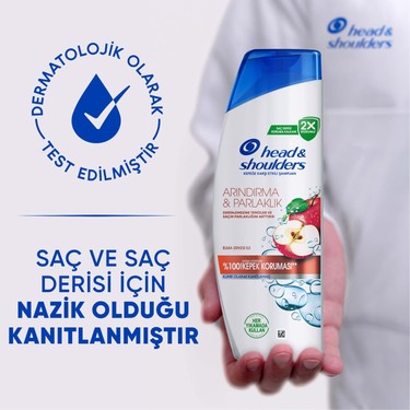 330 ml elma sirkesi özlü şampuan, kepek önleyici bakım sağlar