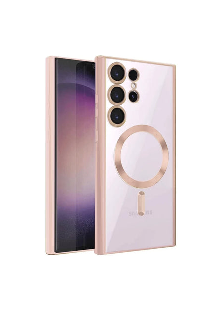 Galaxy S24 Ultra Kılıf Kross Magneticsafe Kapak - Rose