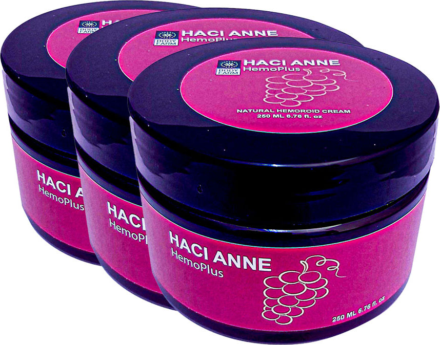 Hacianne 3 Adet Bağsur Kremi 200 ml Hemroid Cream XTMY048 / Yetşkin Kadın Erkek 200 ml Krem