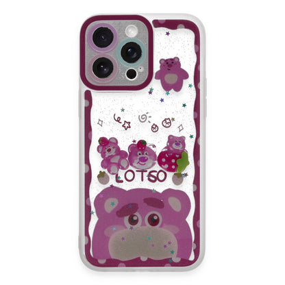 iPhone 14 Pro Max Kılıf Sweet Desenli Silikon Kapak - Pembe