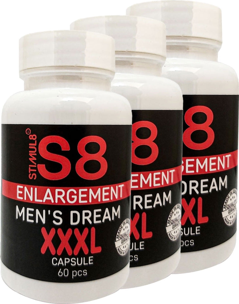 Stımul8 (S8) 3 Adet Erkeklere Özel Xxxlşekillendirme 60 Lı Caps En Boy Ebat