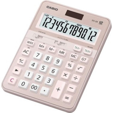 Casio DS-2B-PK Pembe Profesyonel 12 Hane Masa Üstü Hesap