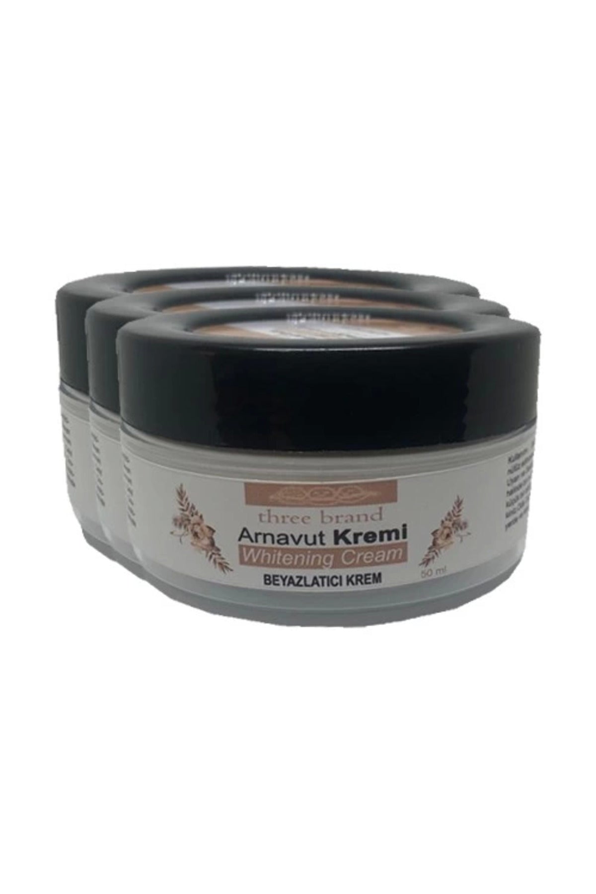 Three Brand Whitening Cream 3 Adet Arnavut Kremi 50ML Aklık Kremi Ile 120ML Playboy Masaj Yağı