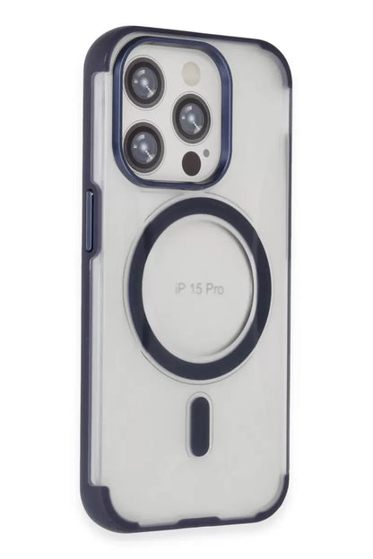 iPhone 15 Pro Max Hilton Magsafe Kapak - Lacivert