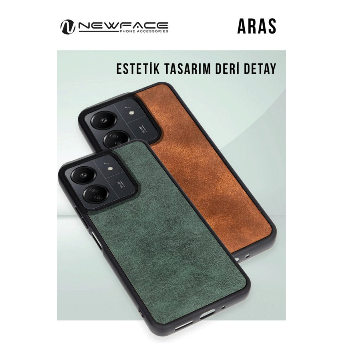 Galaxy A26 Kılıf Aras Deri Kapak - Koyu Yeşil
