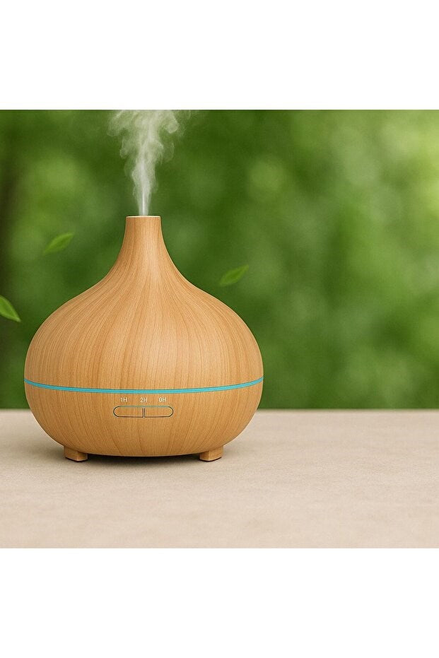Aroma Difüzör Gece Işığı 7 Led Nemlendirici Kumandalı 550 ml Buhar Makinesi