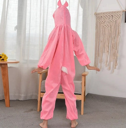 Çocuk Tavşan Kostümü Pembe Renk 2-3 Yaş 80 cm